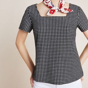 BLUE TASSEL | Gingham Top Anthropologie Size XL